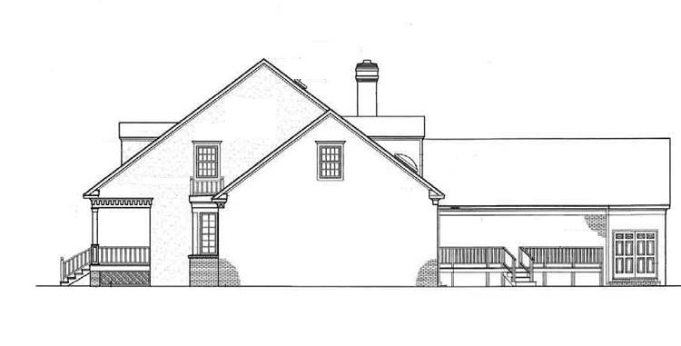 Left side elevation image of Somerset-3104 House Plan